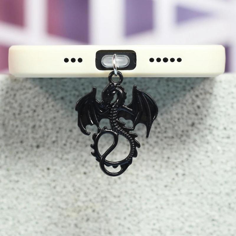 Creative Dragon Design Phone Dust Plug, Cute Phone Charm, Phone Decoration Accessories for iPhone & Samsung Galaxy