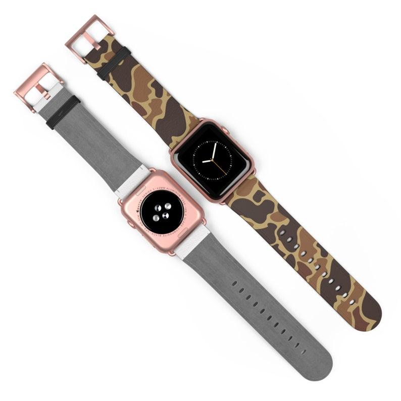 Camo Hunting Apple Watch Band Waterfowl Watch Strap 38mm - 45mm Series 3- 9 SE Woodland Camo band Old School Camo Band