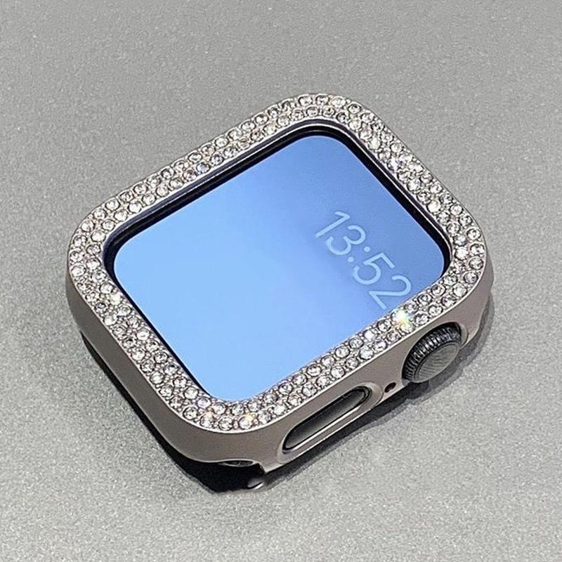 Rhinestone Decor Watch Case, Fashionable Wearable Accessories for Apple Watch Band, Smart Watch Protector Compatible with iWatch Ultra SE 9 8 7 6 5 4 3 2 1, Wearable Accessories