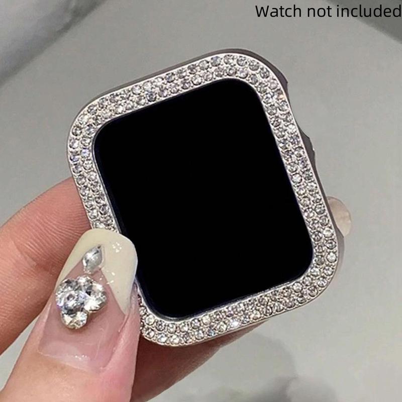 Rhinestone Decor Watch Case, Fashionable Wearable Accessories for Apple Watch Band, Smart Watch Protector Compatible with iWatch Ultra SE 9 8 7 6 5 4 3 2 1, Wearable Accessories