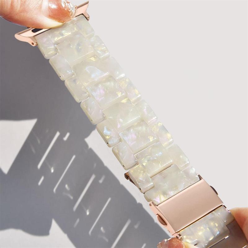 Resin Watch Band (Band Only), 1 Count Fashionable Watch Band Compatible with Apple Watch Series, Lightweight Replacement Watch Band for Women