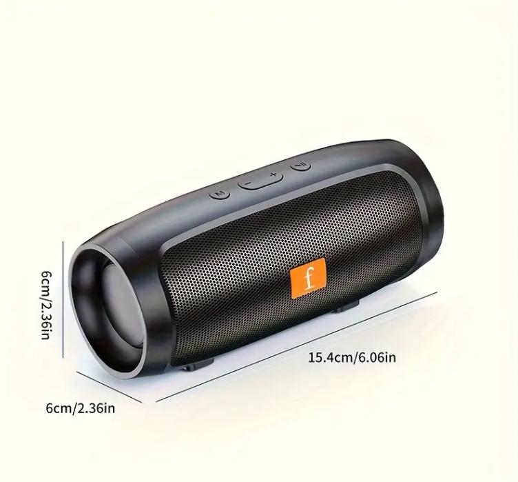 3D Bass Speaker Pro-Surround Sound, TWS Stereo Subwoofer, Hands-Free Call, FM Radio, TF Card, U Disk, Rechargeable With Charging Cable And Aux Cable - Portable Outdoor Bluetooth wirelessAudio Companion