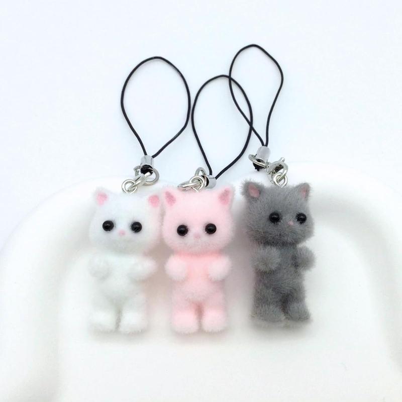 Cat Phone Charms Y2K Cute Aesthetic Kawaii Cat Mobile Phone Pendants Wrist Straps Lanyard Accessories for Bag Backpack Keychain Camera Pendants Decor