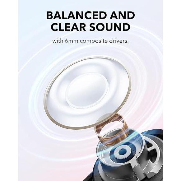 Soundcore A30i by Anker, Noise Cancelling Earbuds, Lipstick-Shaped Stylish Design, Tiny, Lightweight Comfort, Smart Noise Cancelling, Clear Sound, 24H--livestream Playtime, IP54, Wireless Earbuds, Bluetooth 5.4