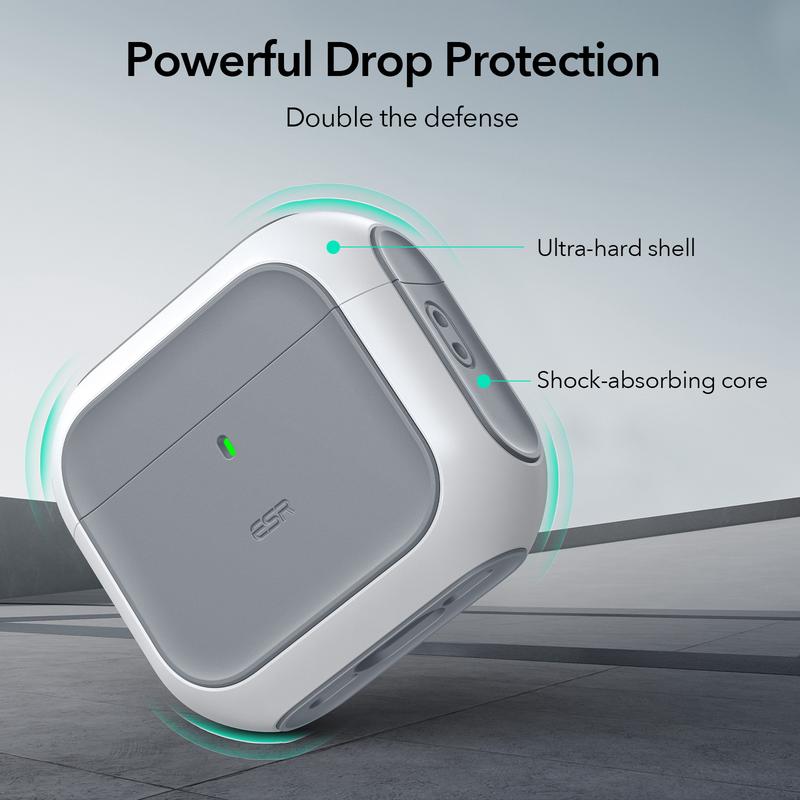 ESR for AirPods 4 Case (2024), Compatible with AirPods Pro 2nd 1st Generation (2023 2022 2019) Case (HaloLock),  Compatible with MagSafe, Full Drop Protection Cover with Lanyard