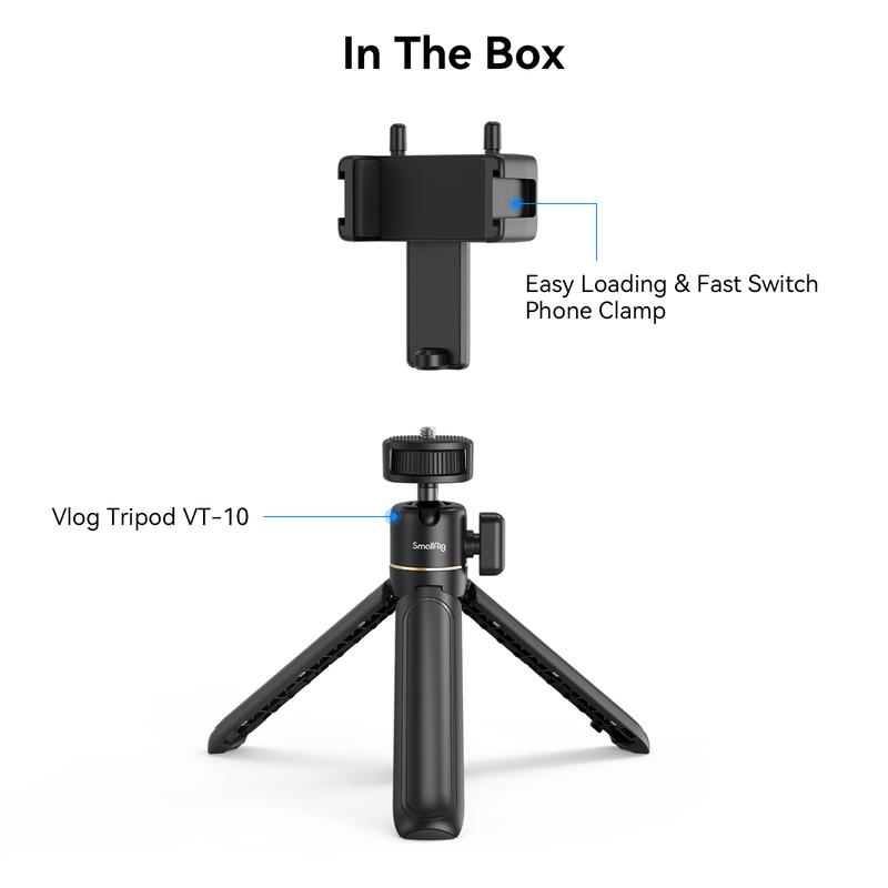 SMALLRIG VK-20 Vlogging Kit for iPhone, Content Creator Kit for YouTube and TikTok Starter, Video Recording Equipment, with Phone Tripod and Phone Mount - 4364 Smartphone Selfie Accessories