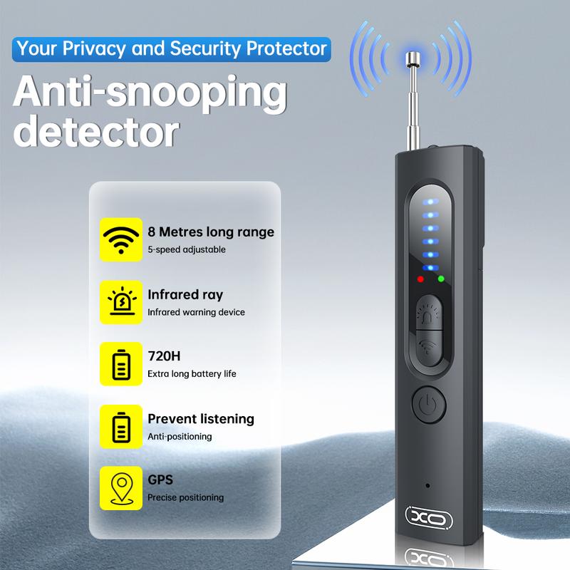 Hidden Camera Detector, Eavesdropping Equipment, and GPS Tracking Locator Electronic Detector - Featuring radio frequency signal detection and 5-level sensitivity, it can ensure the safety of personal privacy in homes, offices, vehicles, and during travel