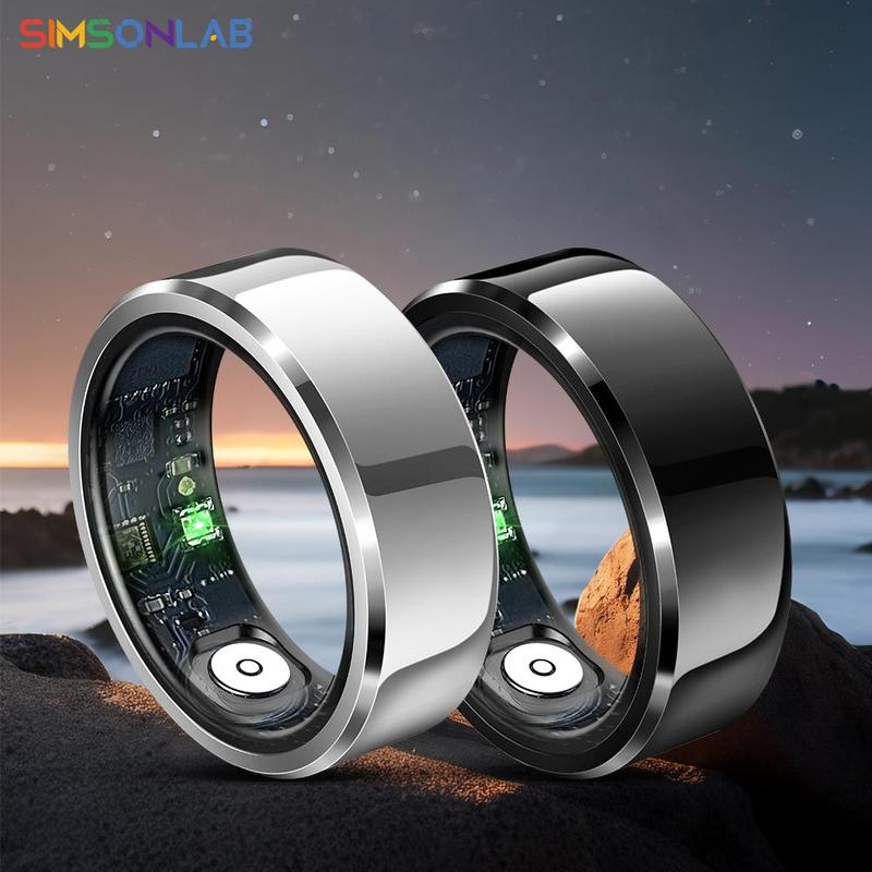 SIMSONLAB Multifunctional Smart Ring, IP68 Waterproof Smart Ring, Fashionable Wearable Device with Pedometer, Remote Photography for iOS & Android, Electronic Gadgets