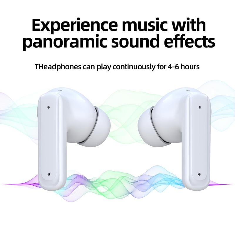 HITOZON Wireless Earphone, In-ear Design Earbuds with Touch Screen Charging Case, Stereo Wireless Earbuds with Noise Reduction for Smartphone, Computer, Laptop