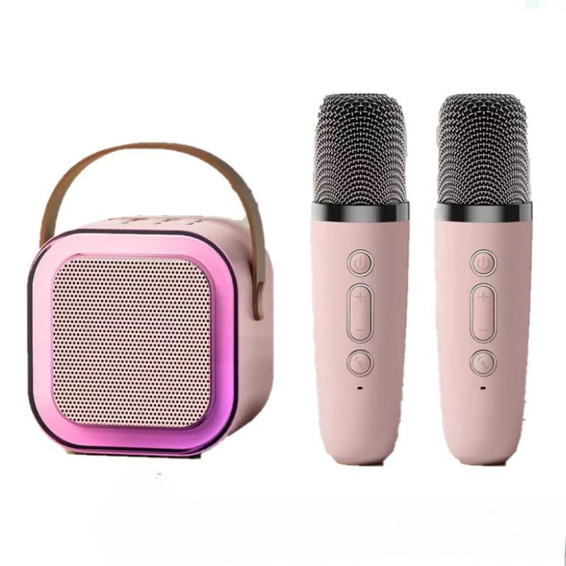 K12 Wireless Microphone Karaoke Machine Bluetooth Speaker KTV HIFI Stereo Sound RGB Colorful LED Lights For Outdoor Home Party Christmas Gift audio device