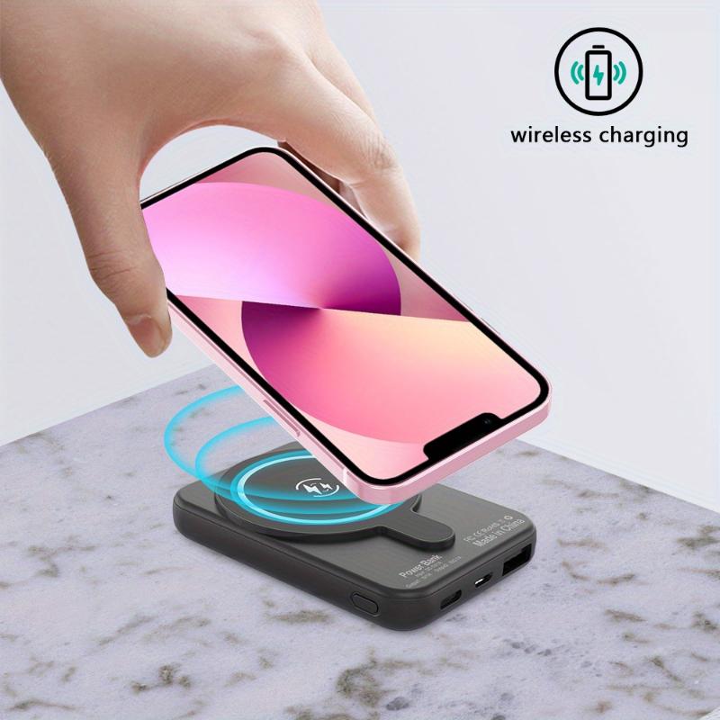 10000mAh Wireless Mini Power Bank Magnetic Portable Charger Fast Charging, Magnetic Battery Pack USB Portable External Backup Battery Charger Fast Charging Suitable For IPhone 16 15 14 13 12 Pro Max Plus Series