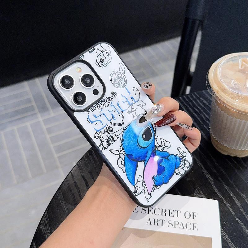 DISNEY Cartoon Pattern Phone Case, Cute Phone Protective Cover, Shockproof Phone Accessory Compatible with iPhone Series