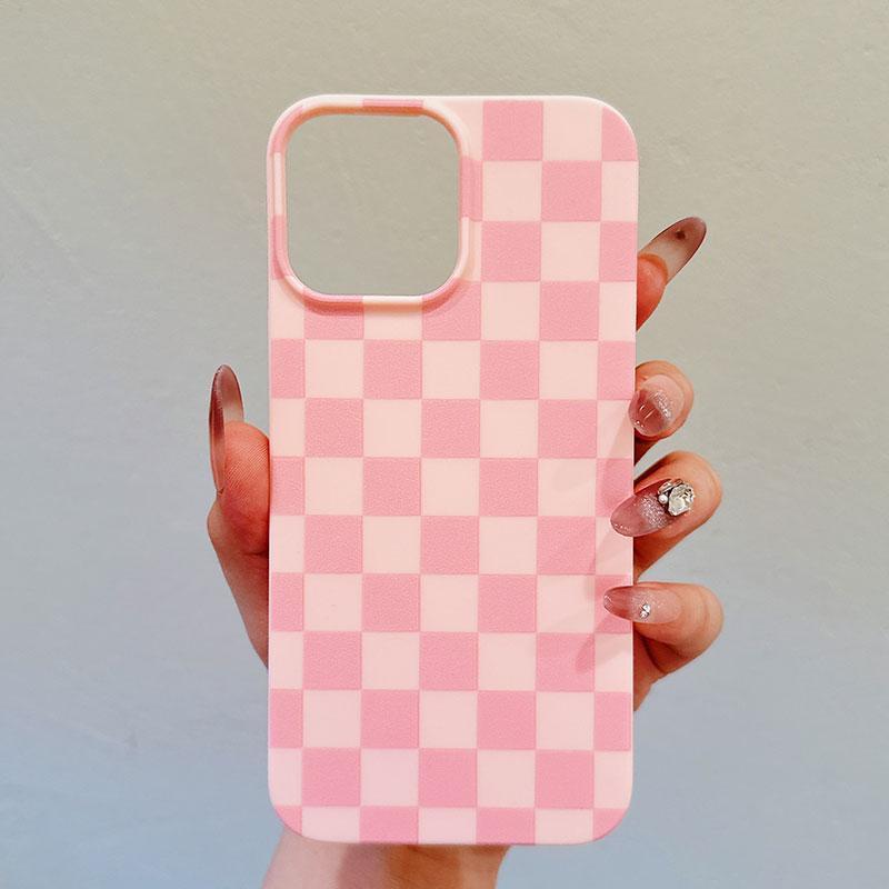 Checkerboard Pattern Phone Case, Anti-drop Cellphone Protective Case, All-inclusive Shockproof Mobile Phone Cover for iPhone 11 12 13 14 15 iPhone 16 Pro Case Series