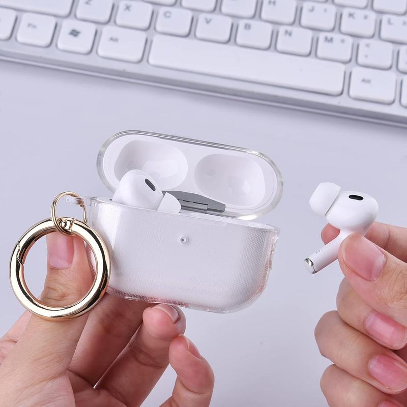 Airpods Pro 2nd Generation Case Cover, Clear Soft TPU Protective Cover Compatible with  AirPods Pro 2   Case with Keychain and Lanyard (Clear)