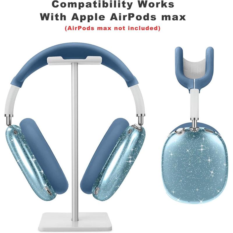 for iPods Max case Cover,Anti-Scratch Ear Pad Case Cover Ear Cups Cover Headband Cover for AirPods Max. Clear Soft TPU and Silicone,Skin Scratch Proof.