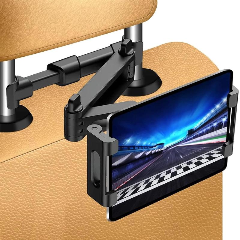 Car Headrest Tablet & Phone Holder, 360° Rotatable Car Headrest Tablet & Phone Holder, Universal Car Tablet Holder for iPad Pro Air Mini Galaxy Fire