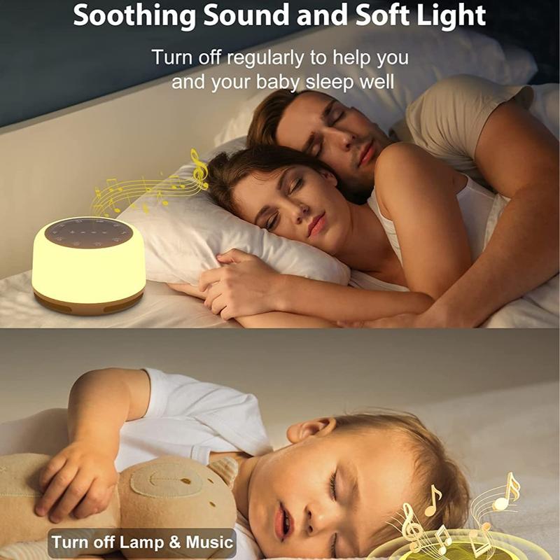 [Limited Time Deals]White Noise Sound Machine - Portable for Adults,Children,with Bluetooth Function,24 Soothing Sounds,7 Colors Light, Timer, White Noise Machine for Sleeping Office Privacy Home Gift, Christmas present Audio Speaker Mini Bluetooth