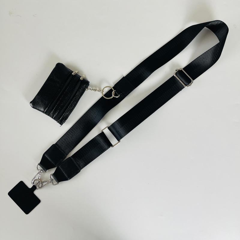 Adjustable Phone Lanyard with Pouch, 2 Counts Phone Strap with Clip & Shoulder Strap, Phone Accessories for Women & Men