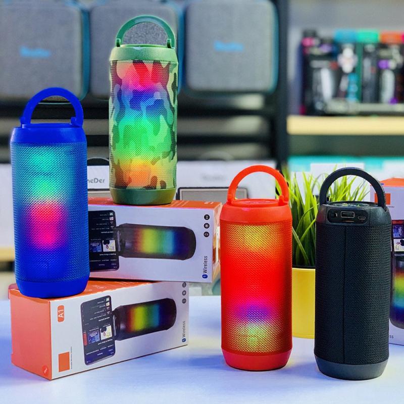 LED Color Light Wireless Bluetooth Portable Speaker with Colorful Display A1 for Universal Cell Phone And Bluetooth Device