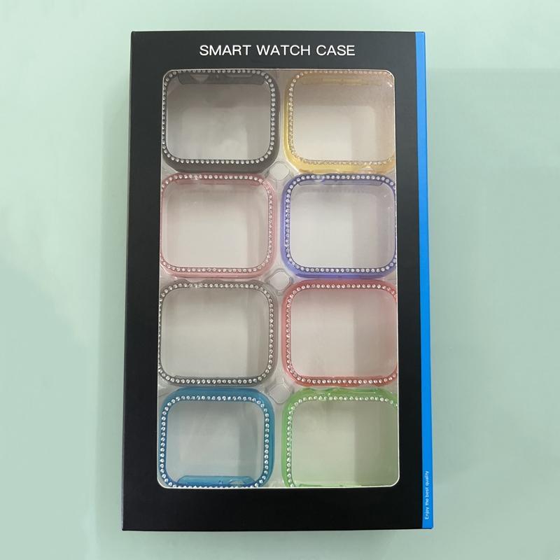 Anti-fall Smartwatch Case, 8 Counts set Hollow Watch Case for Smartwatches, Screen Cover for iWatch Series SE 9 8 7 6 5 4 3 2 1, Smart Watch Protection Accessories, Wearable Accessories