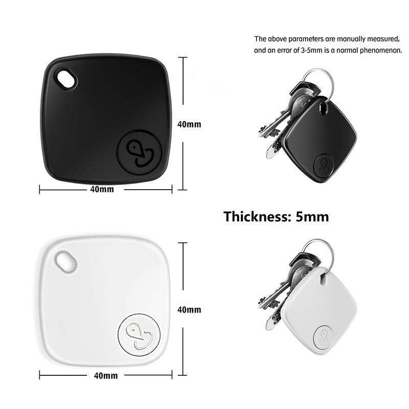 Key Finder, Item Finder works with Apple Find My (iOS only), Smart Bluetooth Tracker, for Bags, Handbags, Wallets, Carry-on, etc., Replaceable Battery