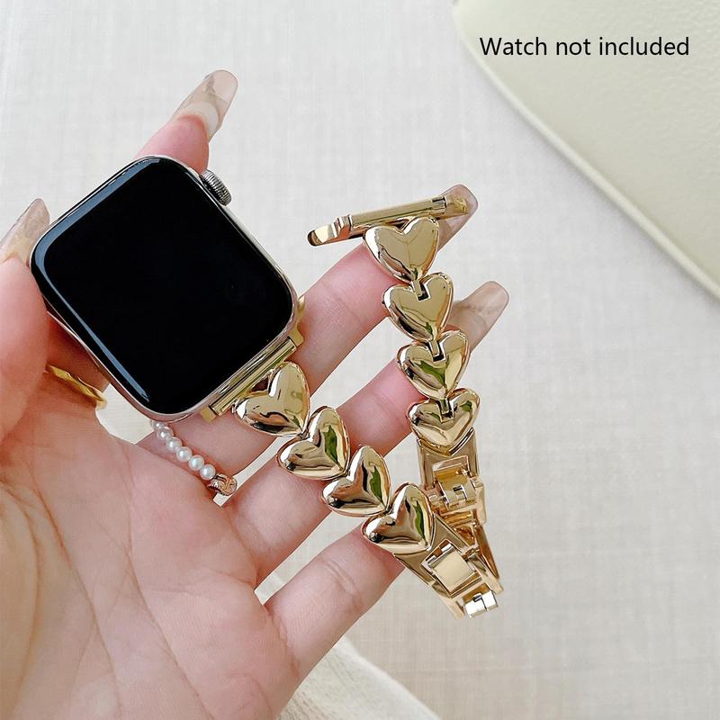 Heart Shaped Watch Band (Band Only), Fashionable Watch Band for Apple Watch, Wearable Accessories Compatible with Apple Watch Series 9 8 7 6 5 4 3 2 1 SE