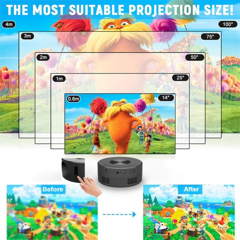 YT200 Portable LED Video Projector Home Theater Projector For Android iPhone