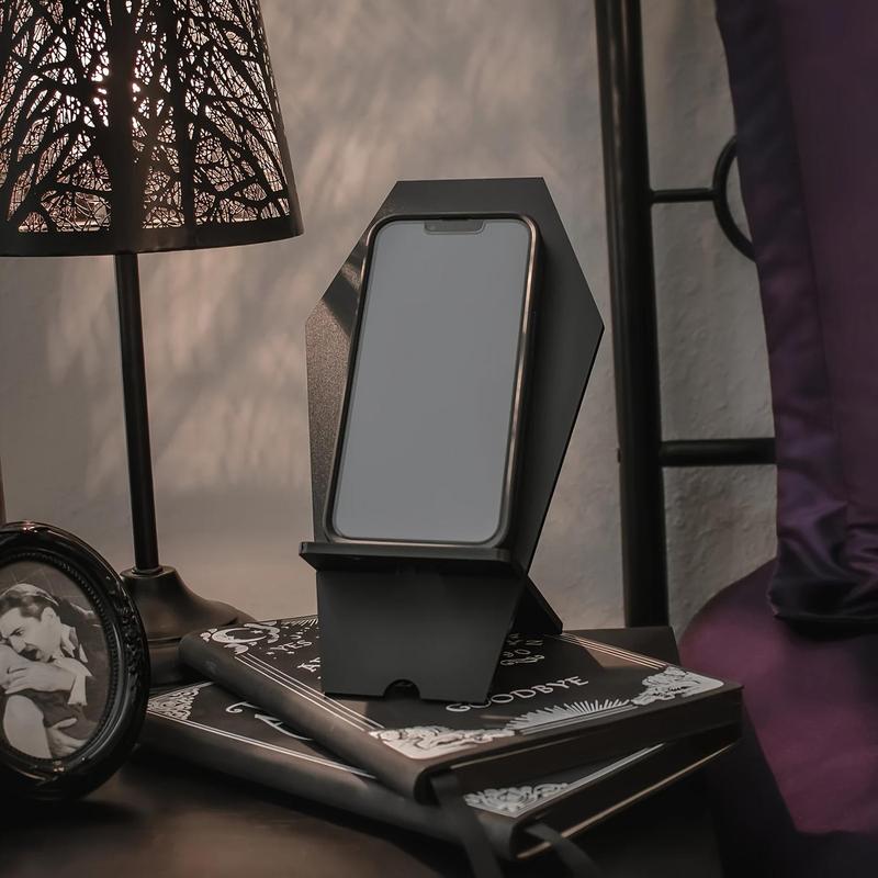 Creative Coffin-Shaped Phone Holder, Gothic-Style Phone Stand, Phone Display Stand, Cell Phone Charging Dock, Phone Accessories for Home Office, Gift