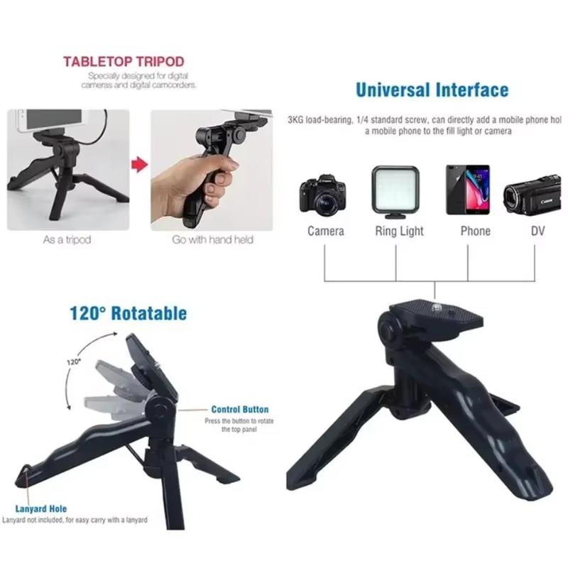 Pro-Level Video All-in-One Vlogging Kit with Tripod, Mic & LED Light for Smartphones