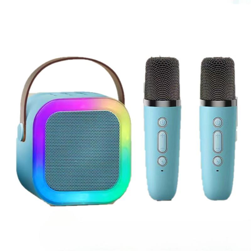 K12 Wireless Microphone Karaoke Machine Bluetooth Speaker KTV HIFI Stereo Sound RGB Colorful LED Lights For Outdoor Home Party Christmas Gift audio device