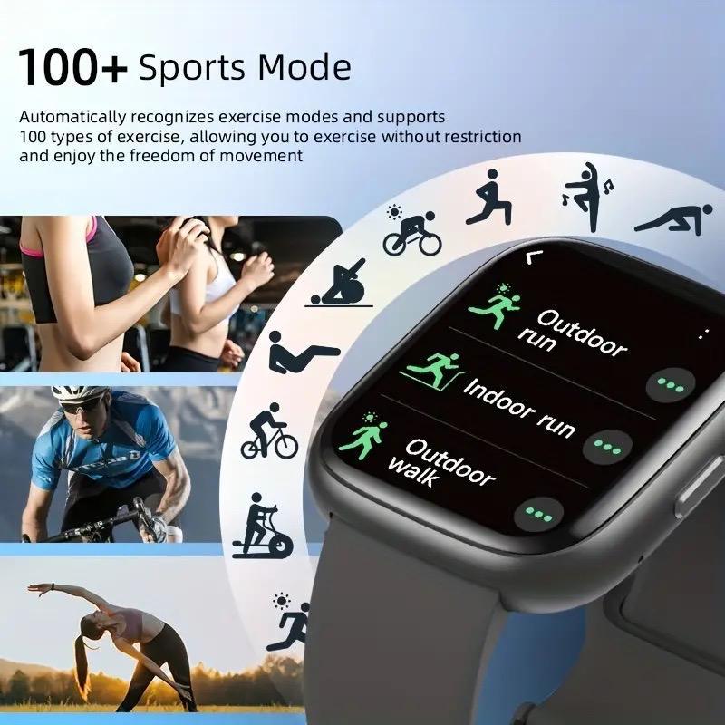 Multifunctional Smart Watch, 1 Count Fashion Digital Watch with BT Support and Weather Forcast, Waterproof Sports Watch for Women & Men, Android Watch, Fitness Watch, Touch Screen Watch