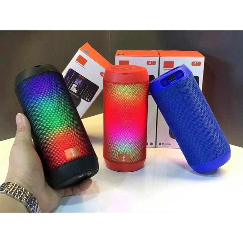 LED Color Light Wireless Bluetooth Portable Speaker with Colorful Display A1 for Universal Cell Phone And Bluetooth Device