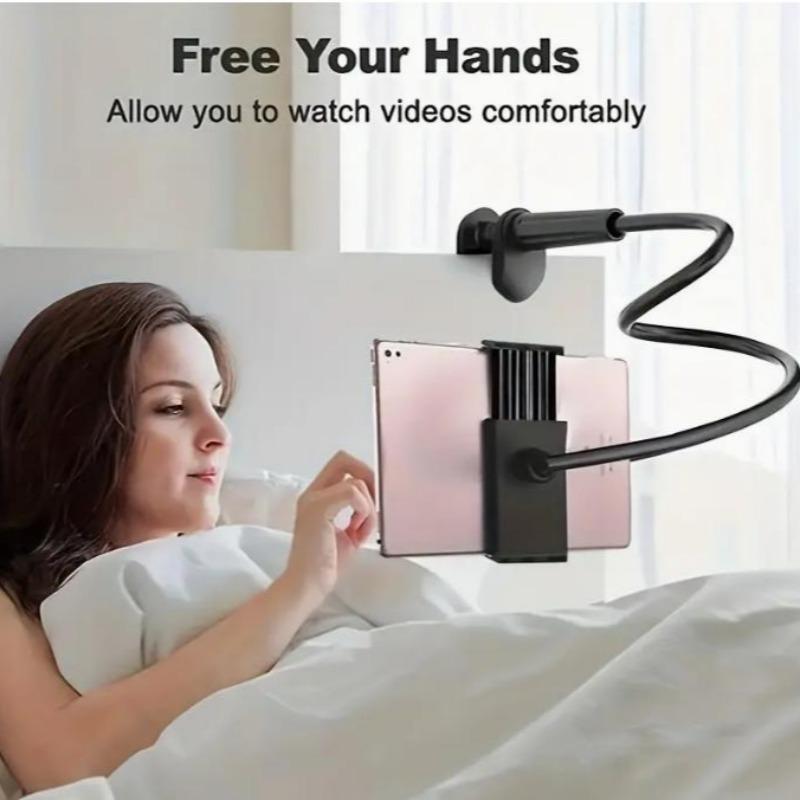 360° Rotatable Tablet Holder, Adjustable Tablet Stand, Portable Tablet Holder for Bed, Tablet & Smartphone Stand for Home Office