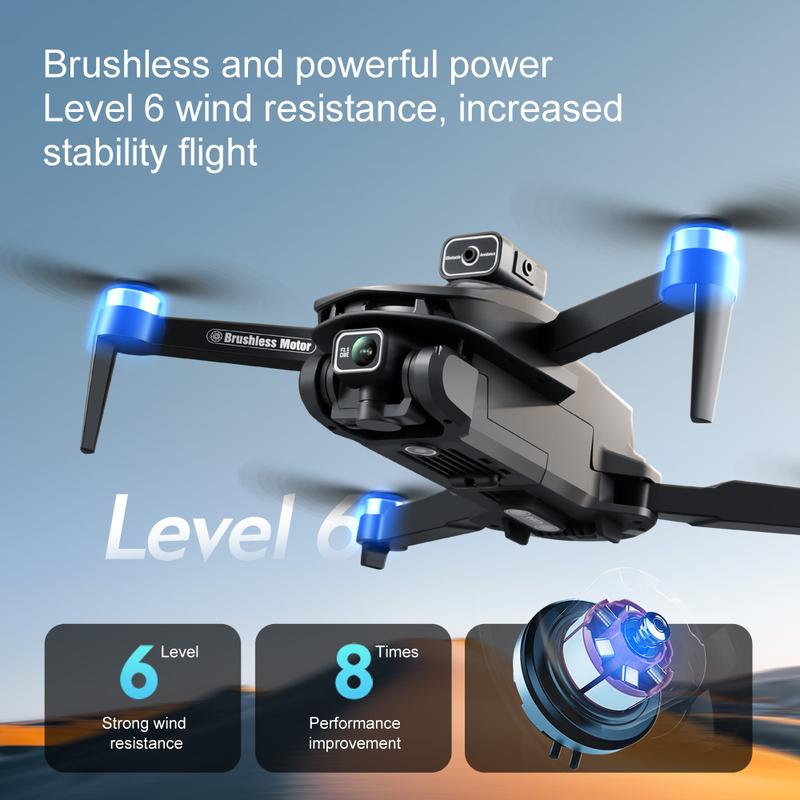 Brushless GPS 8K drone, 6-level wind resistance, Aerial Photography, obstacle avoidance, remote controller, phone app control,folding body Cameras control drone