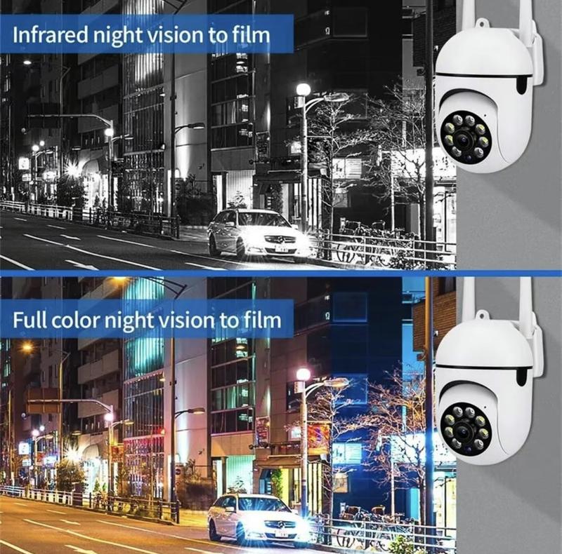 1080P Smart Security Camera Wireless 360° View Motion Detection Waterproof Camera 2.4G WiFi Remote Monitoring vision APP Remote control 2 Way Voice Intercom outdoor Camera Night Vision Spotlight Indoor Outdoor Phone