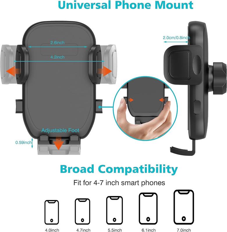 Cup Holder Phone Mount for Car, Universal Cupholder Cradle Cup Phone Holder for Car Truck with Adjustable Height, Expandable Base and 360° Rotation, Compatible with iPhone, Andriod Phones