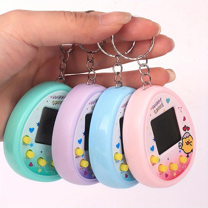 Digital Virtual Pet Keychain, Electronic Handheld Pet Game Console, Interactive Pocket-sized Tamagotchi-like Toy with Nostalgic 90s Design - Plastic Material Compact Device