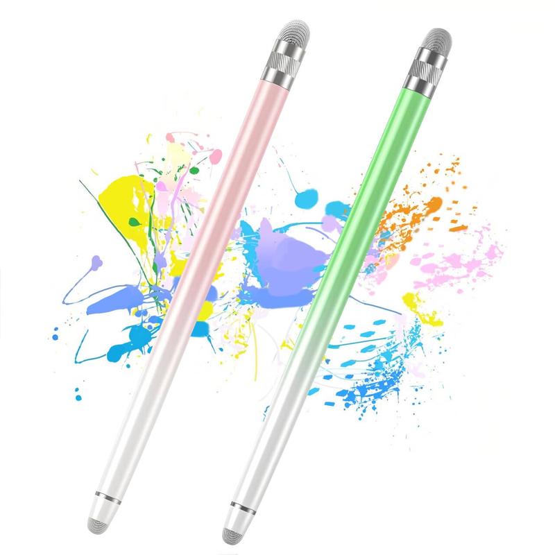 2 in 1 Fiber Stylus Pen, High Sensitivity Universal Stylus Pencil for iPad iPhone Apple, Stylus Pen for Android Phone Samsung Tablets Laptop Touch Screen