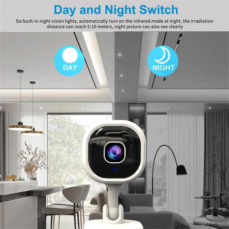 2.4Ghz WiFi Wireless Security Camera Smart Gadgets for Summer, 1080P HD Night-Vision Camera Security, Indoor HD Lens Security Cameras, Two-way Audio & Loop Recording Security Cameras for Home, Store, Factory & Office, Christmas 2024