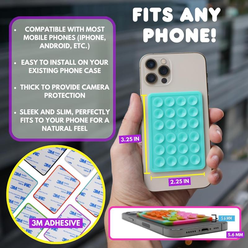 2 Pieces Silicone Suction Phone Case Adhesive Mount - Hands-Free, Strong Grip Holder for Selfies and Videos, Accessories Smartphone Cellphone Stand, christmas gift ideas Black Friday Deals tiktok shop store