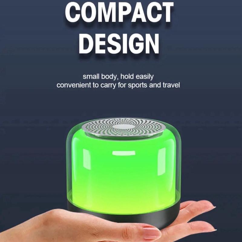 Mini colorful led light, Portable Bluetooth speaker, Built in battery ,Waterproof ipx6, compact size