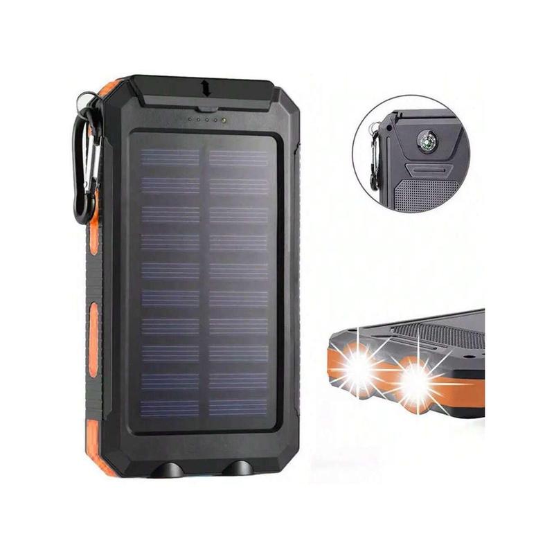 20000mAh Solar Power Bank - Rapid-Charge USB C Output, Waterproof, Dual LED Flashlights - Ultra-Portable Solar Charger For IOS, Android, Outdoor Camping Adventures