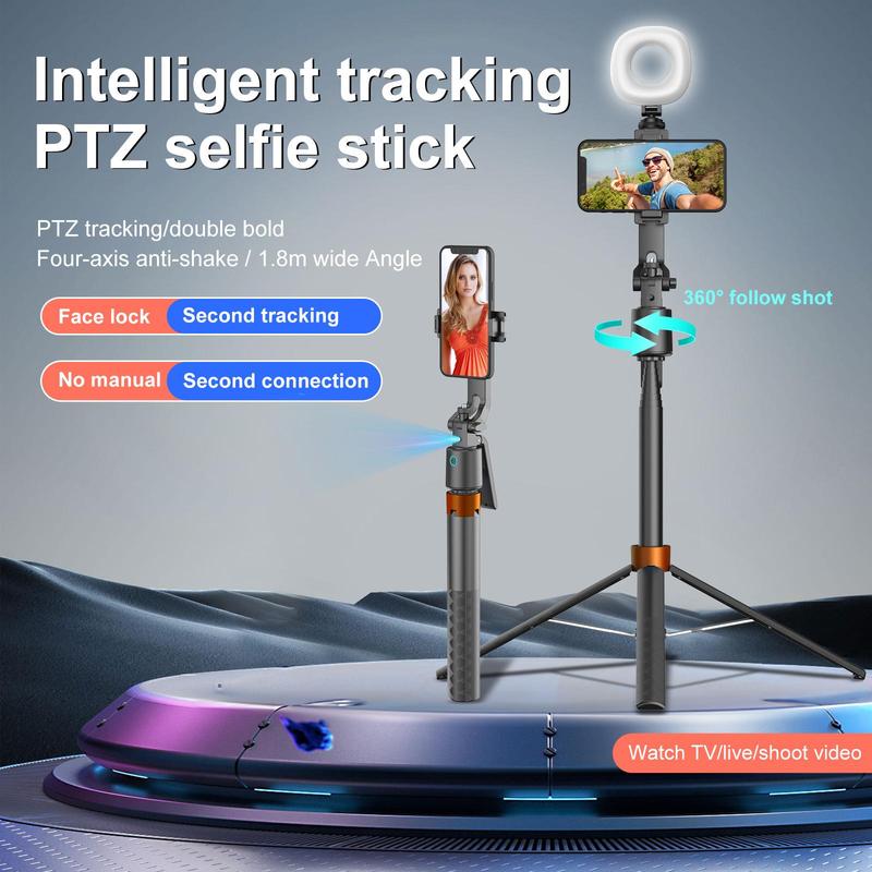 Selfie Stick with Smart Face Tracking Tripod, 360-Degree Rotatable Vlog Anti-shake Stabilizer, Phone Gimbal for Live Streaming, Vlogging, Photography, Tripod Stabilizer, Tech Gimbal, Selfie Stand