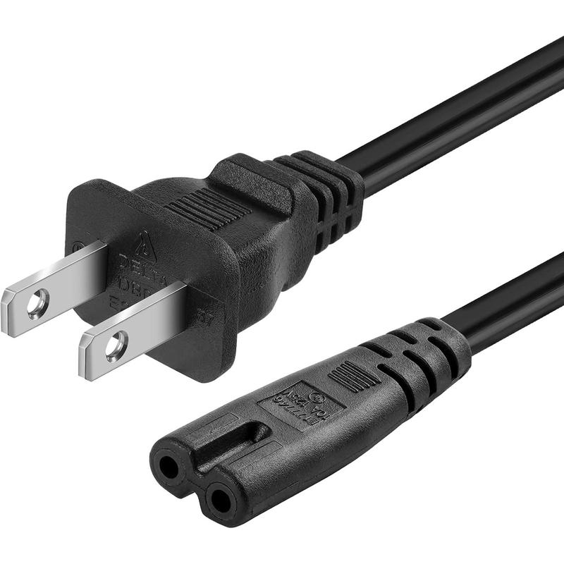 6Ft Power Cord for JBL PartyBox 100 110 200 300 310 710 1000 On-The-Go Speaker JBL Soundbar 2 Prong Power Cable Replacement