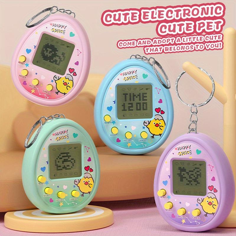 Digital Virtual Pet Keychain, Electronic Handheld Pet Game Console, Interactive Pocket-sized Tamagotchi-like Toy with Nostalgic 90s Design - Plastic Material Compact Device