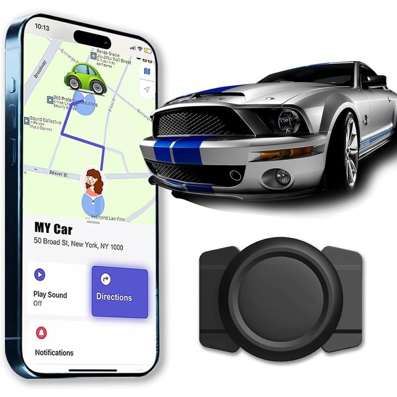 GPS Tracker for Vehicles - Mini Real-Time Magnetic Tracking Device with Weatherproof Case, No Monthly Fee, Compatible with Apple Find My (iOS Only) - Best Hidden Car Tracker for Full Global Coverage