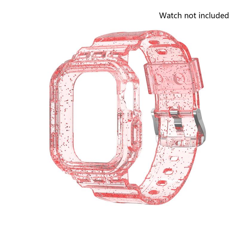 Glitter Watch Band (Band Only), 1 Count TPU Watch Band, Fashionable Smart Watch Band, Wearable Accessories Compatible with Apple Watch Series 9 8 7 6 5 4 3 2 1 SE