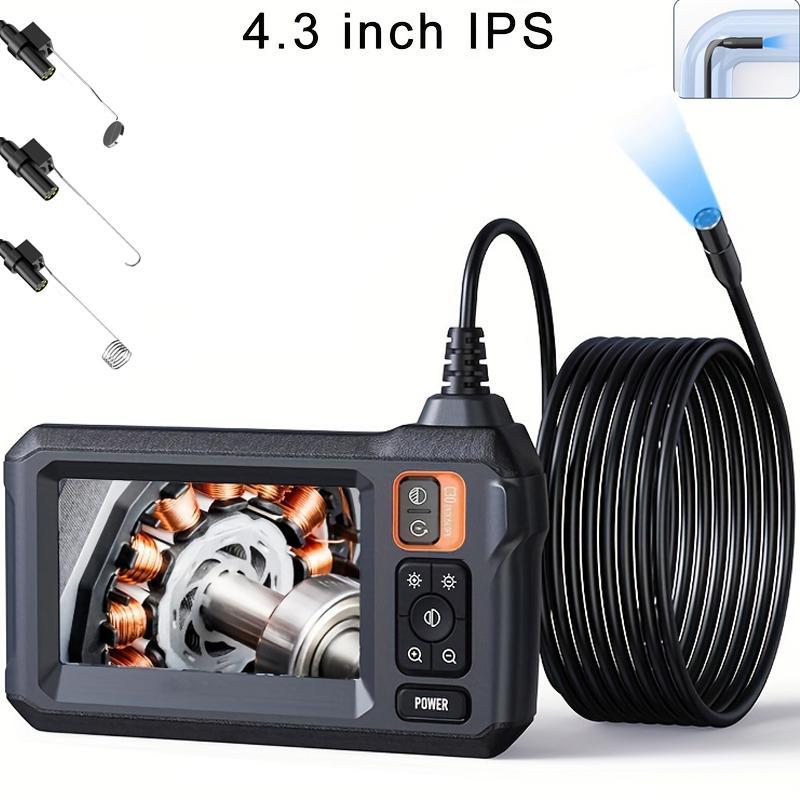 HD Digital Endoscope, 1 Count 4.3-inch LCD Screen Industrial Endoscope Inspection Camera, Summer Gift, IP67 Waterproof Inspection Snake Camera with 8 LED Lights, Suitable For Auxiliary Inspection