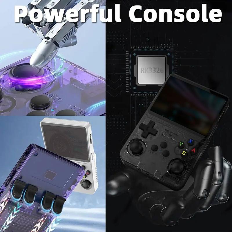 R36S Retro Video Handheld Game Console Linux System 3.5 in IPS Screen Built in 3000mAH Battery 32G+64G TF Card Preinstalled Gamess