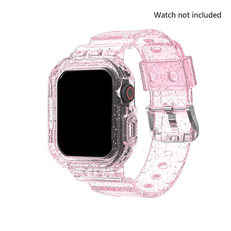 Glitter Watch Band (Band Only), 1 Count TPU Watch Band, Fashionable Smart Watch Band, Wearable Accessories Compatible with Apple Watch Series 9 8 7 6 5 4 3 2 1 SE